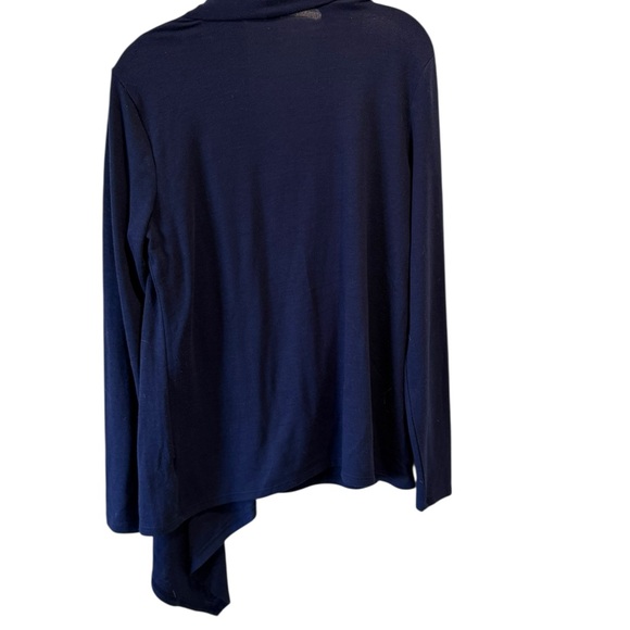 ✨ Faded Glory One-Button Wrap Sweater | Asymmetrical Hem ✨ - Picture 4 of 5